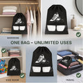 Travel Shoe Storage Bags (Pack of 3) – Drawstring Dustproof Shoe Organizer for Travel & Storage